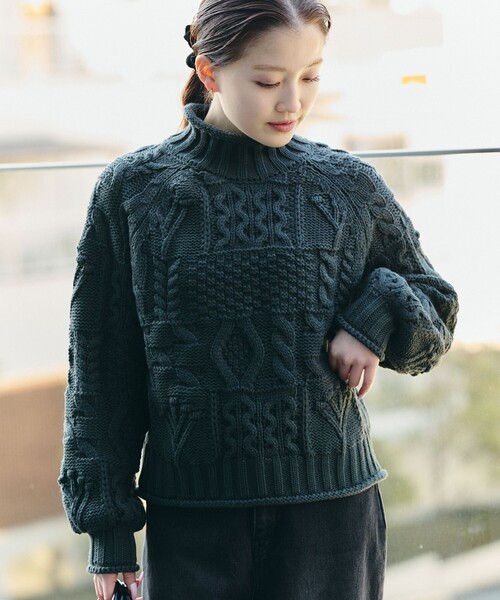 BEAMS HEART（ビームス ハート） ニット セーター パッチワーク編み