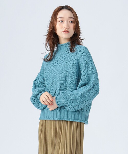 BEAMS HEART（ビームス ハート） ニット セーター パッチワーク編み