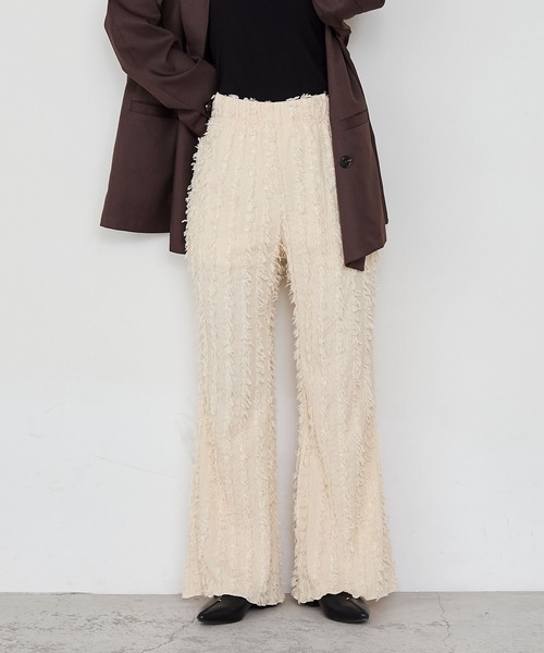 forksy.（フォルクシー） パンツ 「forksy.」ストライプフリンジ