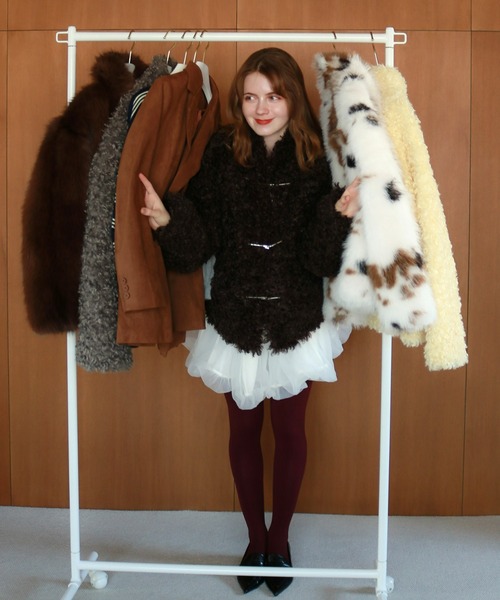 mic by Olu. コート アウター カーリーベルトファーコート レディース