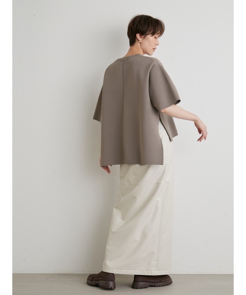 「emmi」 半袖ニット FREE グレー レディース_画像9