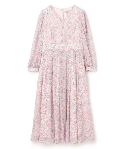 トッカ　花柄ジャカードワンピース　0 ピンク系　MOONLIGHT トッカ 花柄ジャカードワンピース 0 ピンク系 - メルカリ