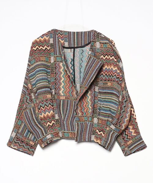 antiqua（アンティカ） ツイードジャケット FREE グリーン レディース