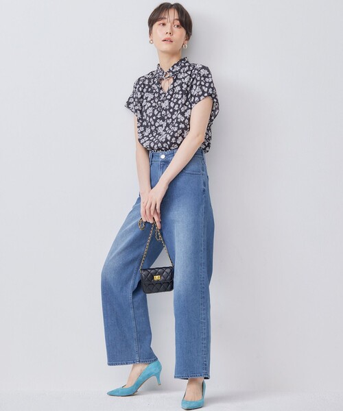 「組曲」 半袖ブラウス 5 ブラック レディース_画像3