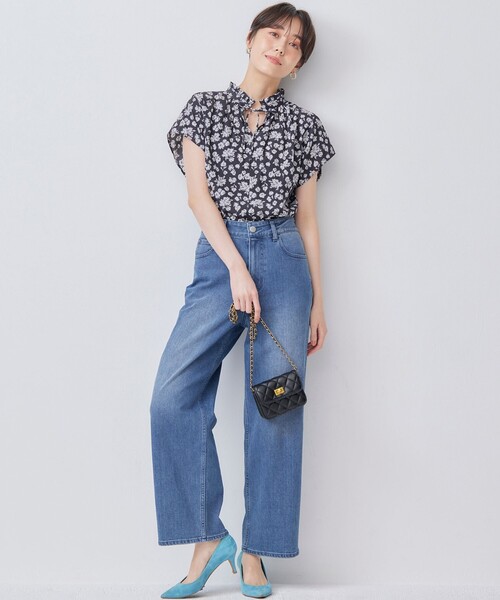 「組曲」 半袖ブラウス 5 ブラック レディース_画像4