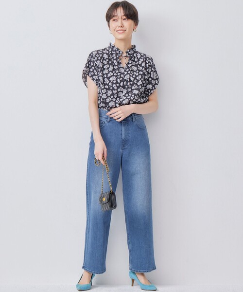 「組曲」 半袖ブラウス 5 ブラック レディース_画像5