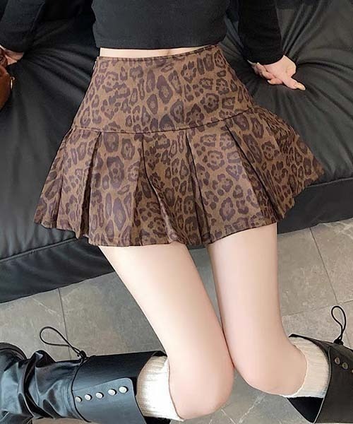 gossip!ロサンゼルス スカート Y2K ヒョウ柄スカート レオパード