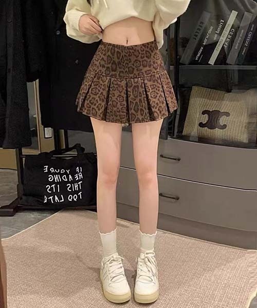 gossip!ロサンゼルス スカート Y2K ヒョウ柄スカート レオパード
