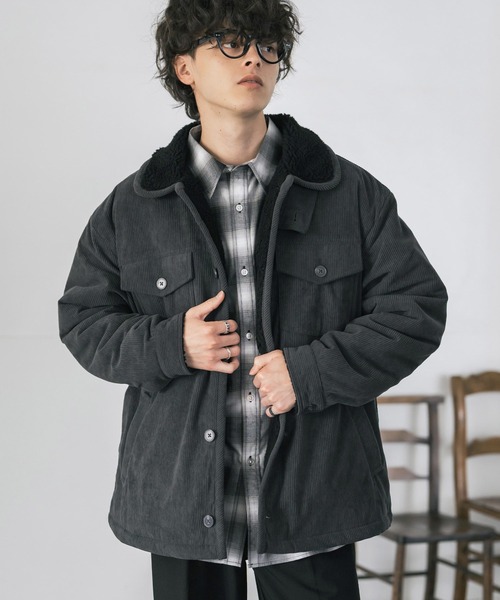 コーデュロイ　ジャケット　コート　オーバーサイズ Rocky Monroe（ロッキーモンロー） コート ジャケット オーバーサイズ