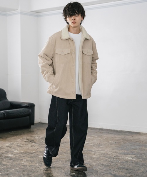 コーデュロイ　ジャケット　コート　オーバーサイズ Rocky Monroe（ロッキーモンロー） コート ジャケット オーバーサイズ