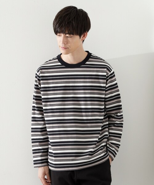 たろう様 2点おまとめCOMOLI クルーネックボーダーT、長袖カットソー CREW NECK DRAW CORD BORDER LONG TEE / クルーネックドローコード