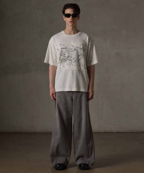 「GRANCY」 半袖Tシャツ L ホワイト メンズ_画像5