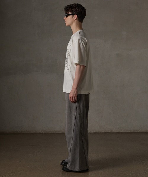 「GRANCY」 半袖Tシャツ L ホワイト メンズ_画像6