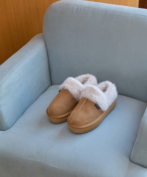靴 CLOUDY FLATFORM FUR MULES Rockfish Weatherwear（ロックフィッシュウェザーウェア） スリッポン