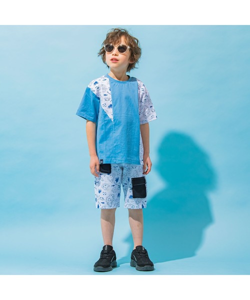 「WASK」 「KIDS」半袖カットソー 140 ブルー キッズ_画像3
