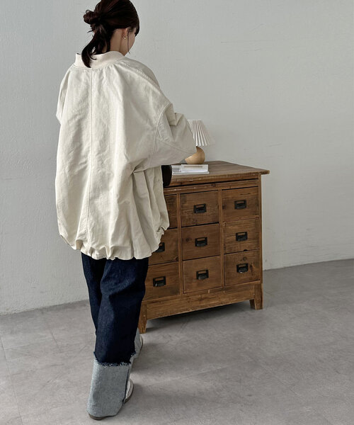 「DISCOAT」 ブルゾン FREE アイボリー レディース_画像7