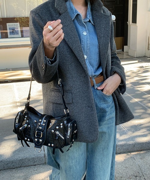 gossip!ロサンゼルス ショルダーバッグ バッグ Y2K スタッズショルダー