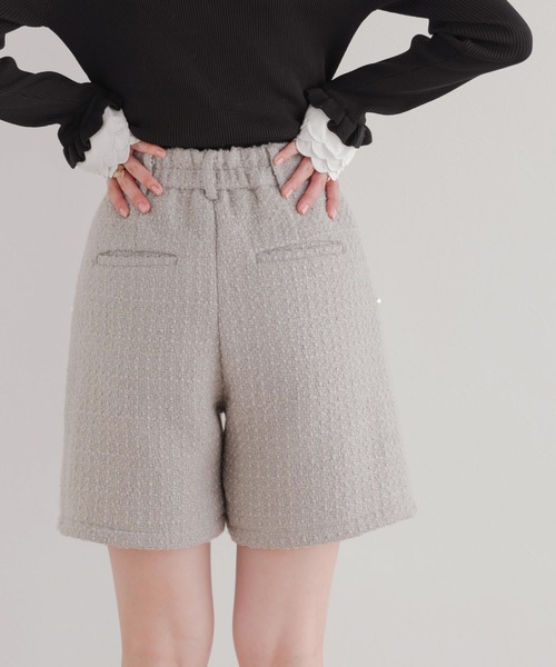 Fit more（フィットモア） パンツ ツイードパールポケットショート