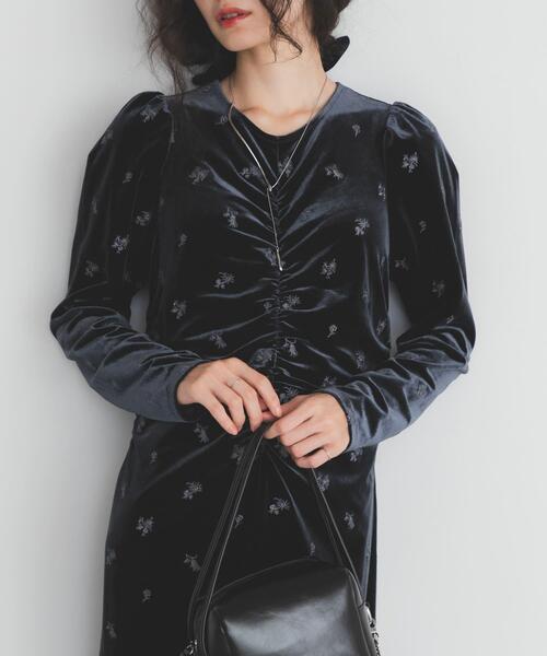 KBF（ケービーエフ） ワンピース ベロアシャーリングドレス : ZOZOTOWN