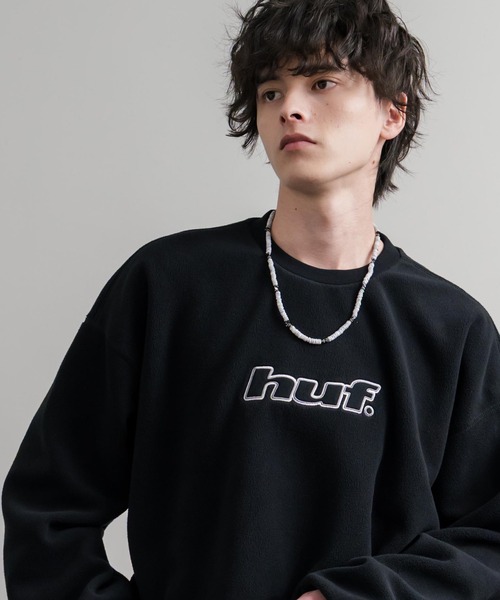HUF（ハフ） トレーナー スウェット H DOT POLAR FLEECE CREWNECK