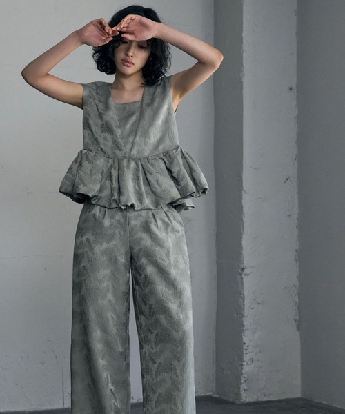 「GIRL」 セットアップ L グレー レディース_画像3