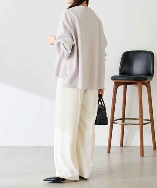 uvカット ワイドパンツ スラックス パンツ レディースの画像