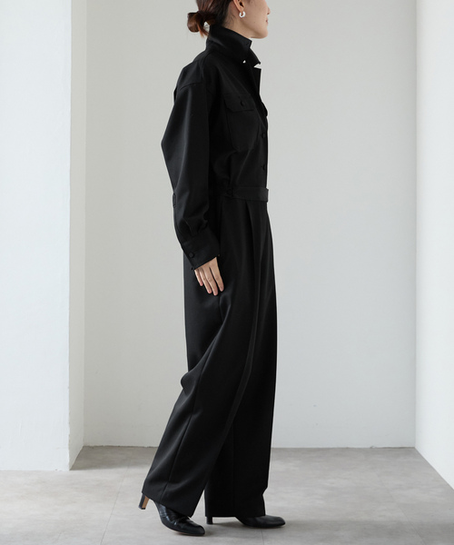 美品！ ヴェルメイユパーイエナ ダブル ツイードオールインワン つなぎ 38 美品！ ヴェルメイユパーイエナ ダブル ツイードオールインワン つなぎ