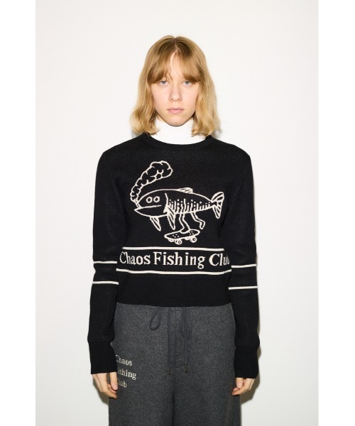 ニット・セーター SALE50%OFF '0221143208' THROW by SLY ニット セーター Chaos Fishing Club KNIT TOPS カオス
