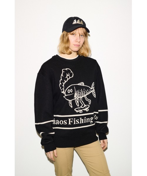 ジープニット　セーター　カットソー　モカシン　ハット　3点セット THROW by SLY ニット セーター Chaos Fishing Club KNIT TOPS カオス