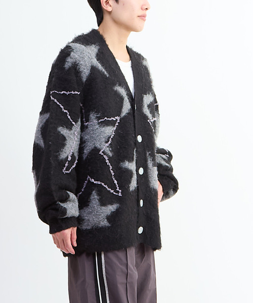 「CONVERSE TOKYO」 ニットカーディガン MEDIUM グレー レディース_画像8