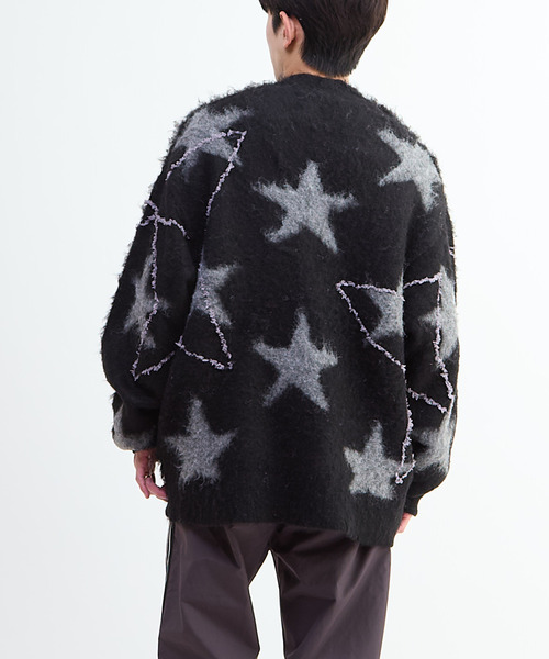 「CONVERSE TOKYO」 ニットカーディガン MEDIUM グレー レディース_画像9