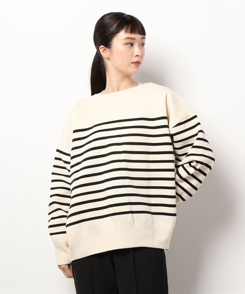 「e-zakkamania stores」 「Maison de L'allure」ニットカーディガン フリー ホワイト×ブラック レディース_画像3