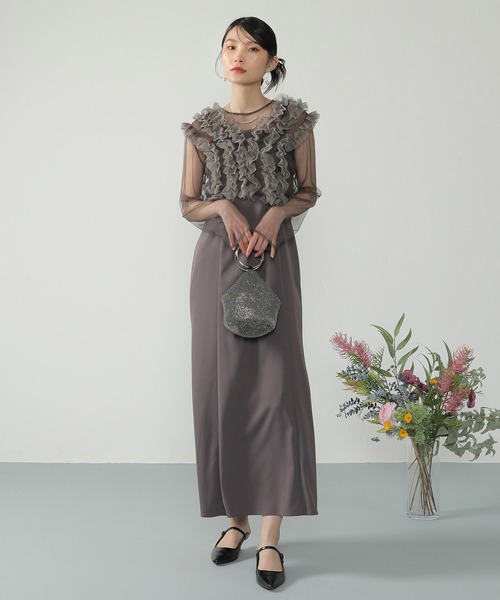 「Kana」 コンビワンピース M ブラウン レディース_画像2