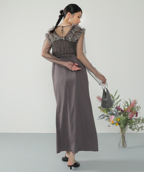 「Kana」 コンビワンピース M ブラウン レディース_画像4