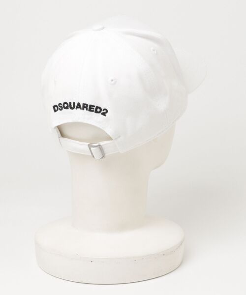 【新品】定価3万 DSQUARED2 ロゴ刺繍キャップ 帽子 ホワイト 正規品 レディース ディースクエアード メンズ キャップ DSQUARED2 ロゴ 刺繍 ブランド