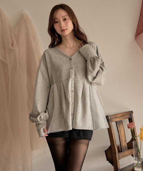 mideal（マイディール） トレーナー スウェット peplum sweatshirt