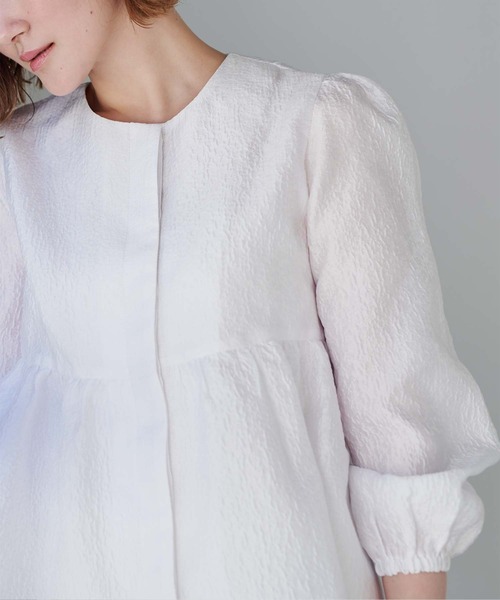 「ur's」 長袖ブラウス M ネイビー レディース_画像3