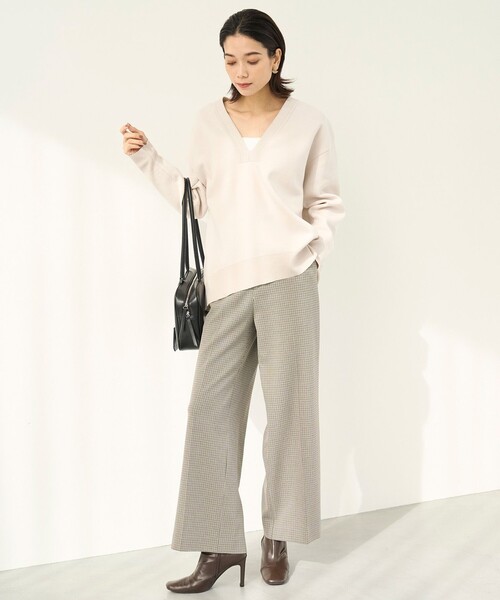 「UNFILO」 長袖ニット MEDIUM グレー レディース_画像5