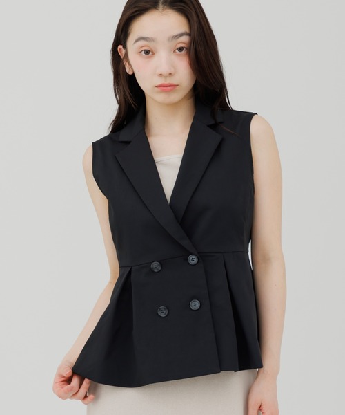 RUMCHE ベスト ジレ RUMCHE(ラムシェ) Flower Bond Yarn Harness