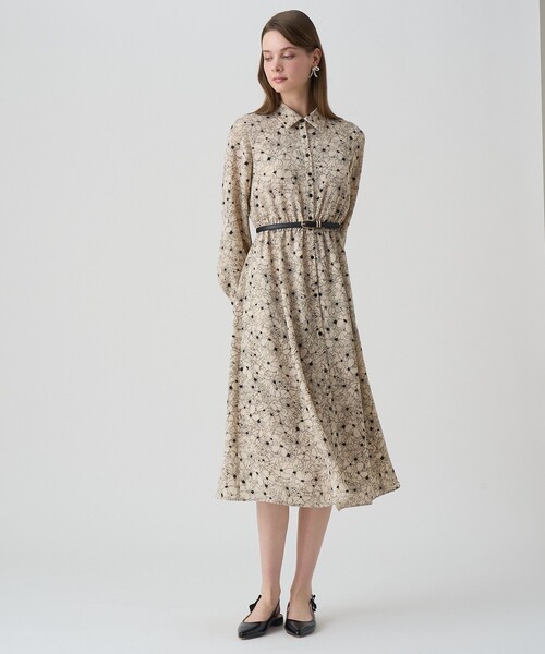 「ANAYI」 シャツワンピース 36 ベージュ レディースの画像