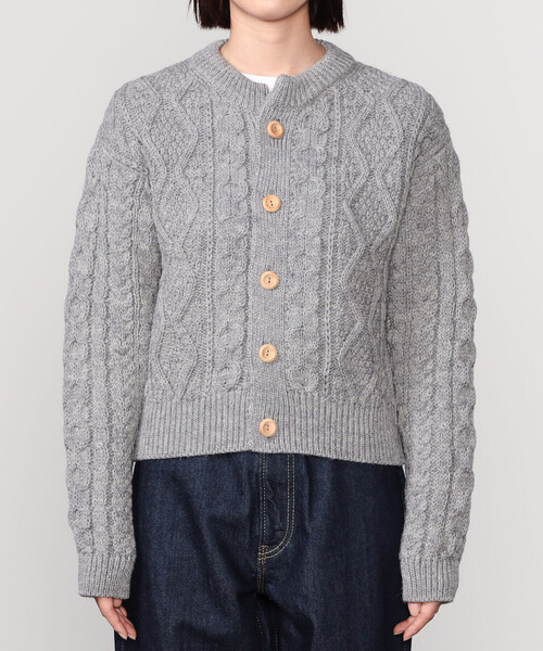 「James Charlotte」 ニットカーディガン F イエロー レディース_画像8