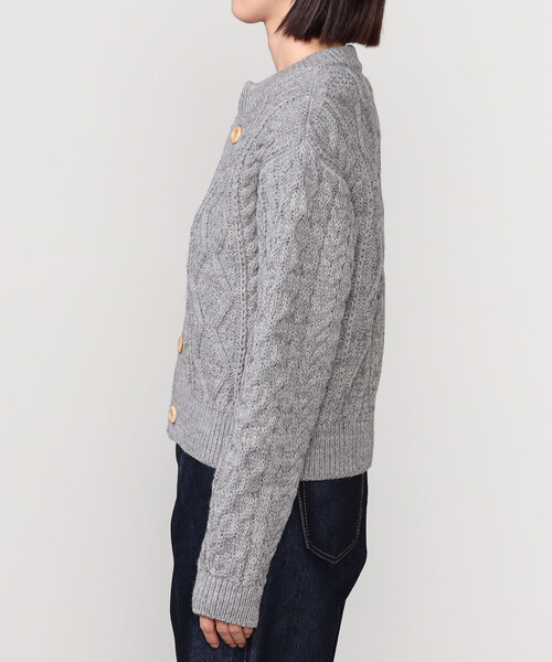 「James Charlotte」 ニットカーディガン F イエロー レディース_画像9