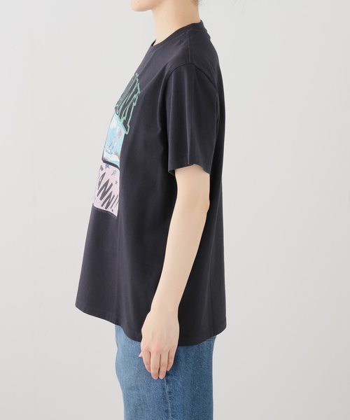 GANNI（ガニー） tシャツ 半袖 Basic Cotton Jersey Bear Comic Teddy