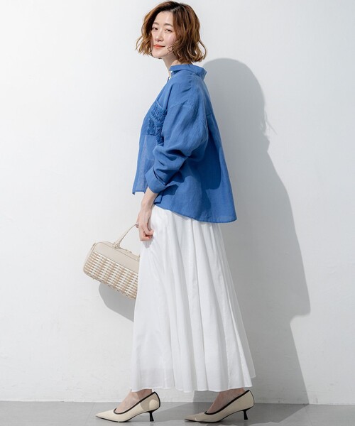23区（ニジュウサンク） リネンシャツ ブラウス シャツ LIBECOリネン