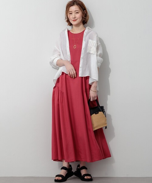 23区（ニジュウサンク） リネンシャツ ブラウス シャツ LIBECOリネン