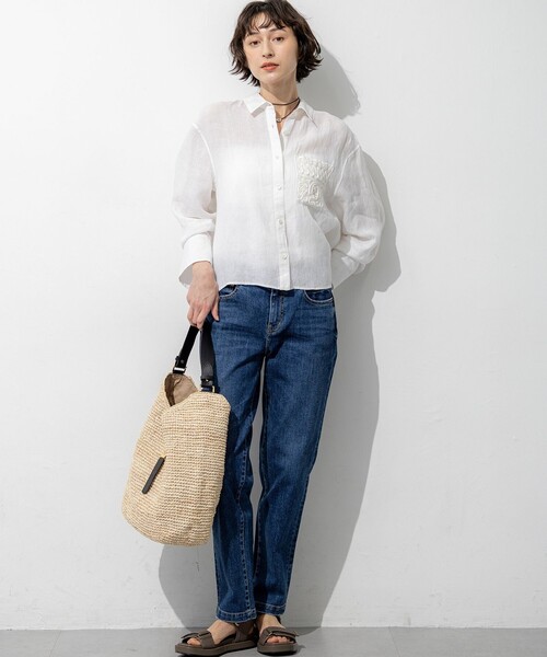 23区（ニジュウサンク） リネンシャツ ブラウス シャツ LIBECOリネン