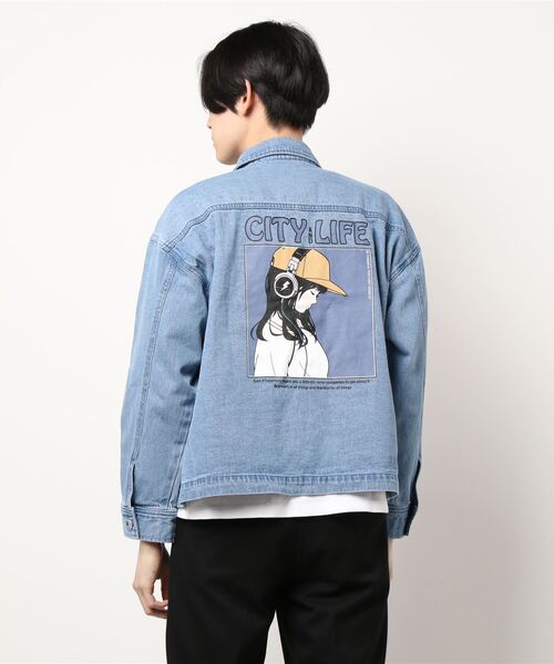 「THISIS」 デニムジャケット MEDIUM ブラック メンズ_画像5