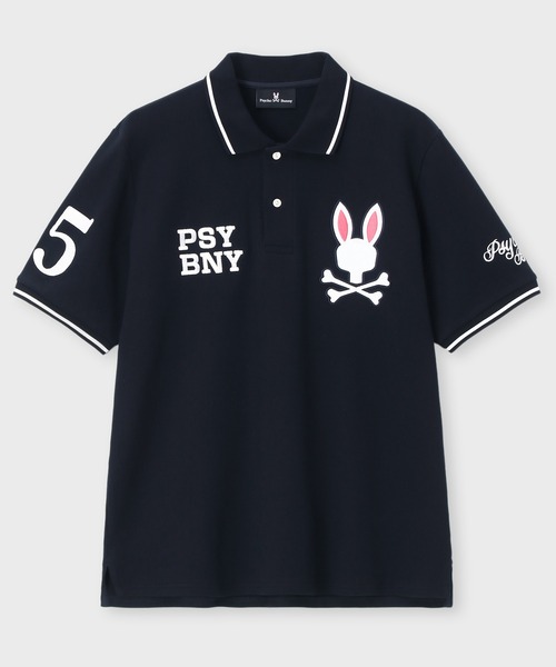 サイコバニー★バニー総柄★薄手ストレッチ★ポロシャツ【メンズ サイズL】 Psycho Bunny（サイコバニー） ポロシャツ 37.5 Technology 4POINT メンズウェア
