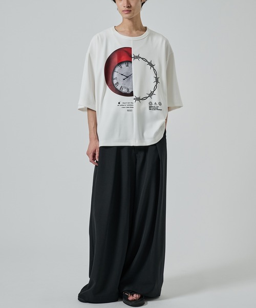 「SHAREEF」 半袖Tシャツ 2 ホワイト メンズ_画像4