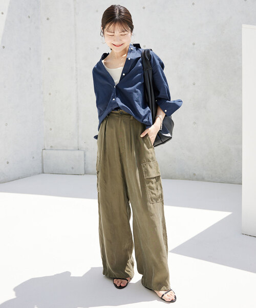 「SLOBE IENA」 カーゴパンツ 36 ネイビー レディース_画像2